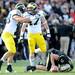 Michigan defensive end Craig Roh and linebacker Jake Ryan celebrate after bringing down Purdue quarterback Caleb TerBush in the first quarter at Ross-Ade Stadium in West Lafayette, Indiana on Saturday. Melanie Maxwell I AnnArbor.com